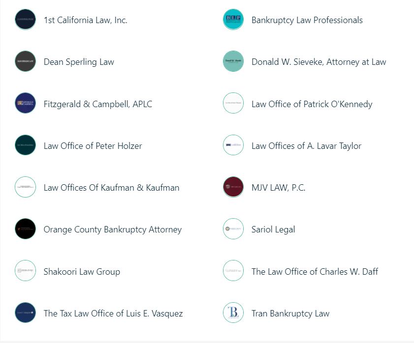We scored 134 Bankruptcy Lawyers in Santa Ana Image